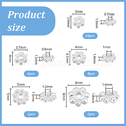 24 шт. 925 бусины-разделители из стерлингового серебра&nbsp;STER-PH0002-53