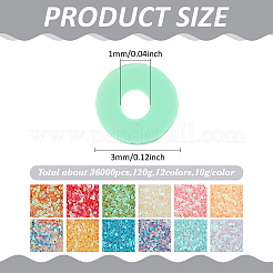 120 г двухцветных пластиковых бусин из ПВХ&nbsp;DIY-ME0002-18