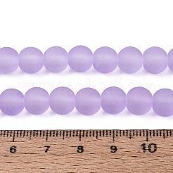 Fili di perline di vetro trasparenti per pitturare&nbsp;GLAA-S031-8mm-25