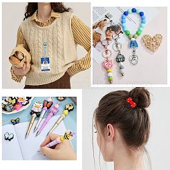 12шт 6 цвета силиконовые фокусные бусины SIL-SZ0002-56