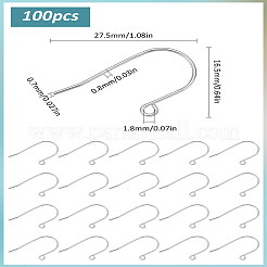 100 шт. крючки для сережек из нержавеющей стали 304&nbsp;STAS-LP0001-57
