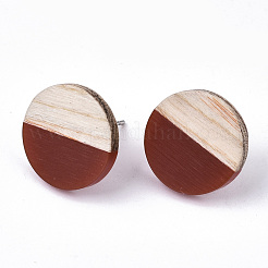 Orecchini in resina e legno&nbsp;EJEW-N017-003A-C03