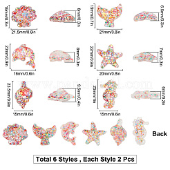 Аксессуары из прозрачных смоляных кабошонов с плоской задней крышкой RESI-SC0001-54