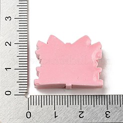 春の桜をテーマにした不透明樹脂ケーキ、蝶結びのデコデンカボション付き  模造食品  食べ物  20x26x8.5mm&nbsp;X-RESI-E055-02H