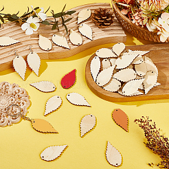 80 шт. подвеска из неокрашенного дерева&nbsp;WOOD-SC0002-08