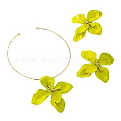 Комплекты из серег-гвоздиков и чокеров с цветочным узором для женщин&nbsp;WGECDA8-01