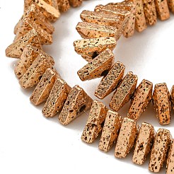 Гальванические бусины из натуральной лавы G-I360-H01-02