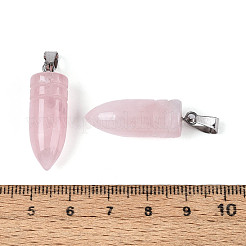 Природного розового кварца подвески&nbsp;G-N349-16P-07