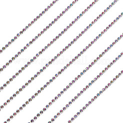 5 ярд сплава стеклянные стразы чашки цепи&nbsp;AJEW-TA0002-63