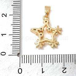 Pendenti in zirconi cubici trasparenti in micro pavè di ottone&nbsp;CU-CBA2C2D-14G