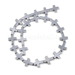 Гальванические нити из синтетических немагнитных гематитовых бусин G-K375-F02-02