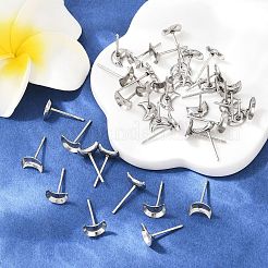 Не тускнеющие серьги кабошоны оправы из нержавеющей стали 304 серьги-гвоздики пустые оправы&nbsp;X-STAS-Q170-08