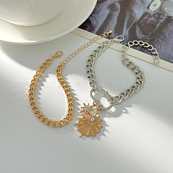 2 шт. 2 стиля браслетов из сплава&nbsp;FS-WGBE51F-01