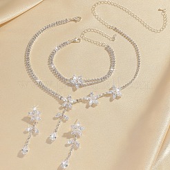 Комплекты из латунных подвесок с микропаве из прозрачных кубических цирконий FS-WG6E2D2-01