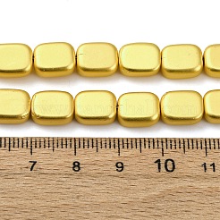 Стеклянные бусины с гальваническим покрытием  EGLA-H109-09H