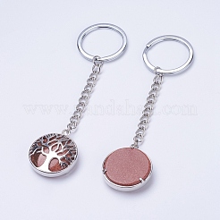 Synthetischer goldstone keychain&nbsp;KEYC-E023-02A