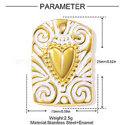 Подвески из нержавеющей стали 304 с эмалью STAS-OY002-31G