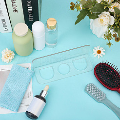 Прямоугольный акриловый настенный держатель-органайзер для расчесок с 3 слотом для ванной комнаты&nbsp;ODIS-WH0043-218B