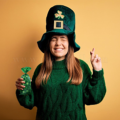 Пластиковые пакеты для упаковки печенья с прямоугольным клеверным принтом&nbsp;ABAG-WH0038-35A