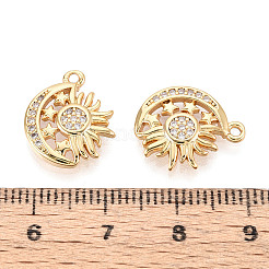 Подвески из латуни с прозрачным фианитом&nbsp;KK-T074-98G