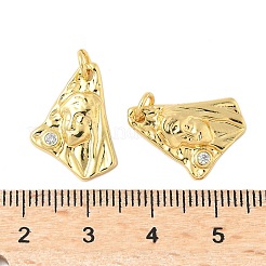 Латунные микропаве прозрачные подвески с фианитом KK-B139-24B-G