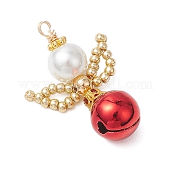 2 шт. 2-х цветные латунные подвески-колокольчики&nbsp;PALLOY-MZ00716