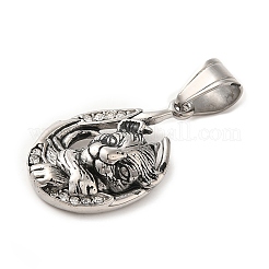 Strassanhänger aus 316L Edelstahl im tibetischen Stil&nbsp;LS-STAS-D096-01A-AS
