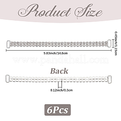 6 Stück Bikini-Schnallenkette aus Legierung und Harz-Strassen&nbsp;DIY-CY0003-22