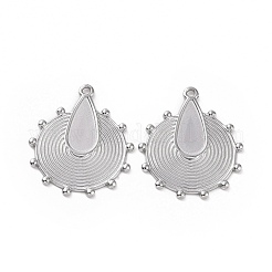 Подвески-кабошоны из не тускнеющей нержавеющей стали 304 STAS-C003-08P