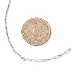 Женские ожерелья-цепочки из нержавеющей стали 304 с канцелярскими скрепками NJEW-JN05590