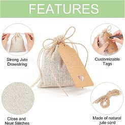 10 шт. хлопковые упаковочные мешочки с завязками ABAG-NB0001-41B