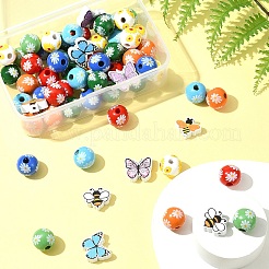 Печатные деревянные бусины WOOD-FS0001-29