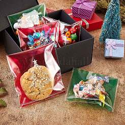 400 pièces 4 styles sacs de bonbons de Noël auto-adhésifs&nbsp;JX059A