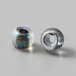 Прозрачные внутри цвета радуги стеклянные бусины&nbsp;GLAA-WH0023-21