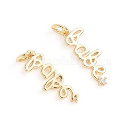 Латунные микро проложить кубического циркония подвески&nbsp;ZIRC-E164-28G