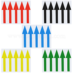 15 Blatt 5 Farben rechteckige selbstklebende PVC-Pfeile Führungsetikettenaufkleber&nbsp;DIY-GF0013-06