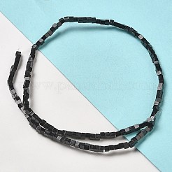 天然ブラックオニキス(染色&加熱)ビーズ連売り  キューブ  2~2.5x2.5~3.5x2.5~3mm  穴：0.4mm  約157~165個/連  14.96~15.75''（38~40センチメートル）&nbsp;G-B064-A25
