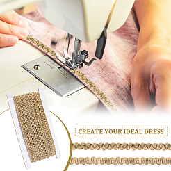 Плетеная кружевная отделка из полиэстера&nbsp;OCOR-WH0079-23A