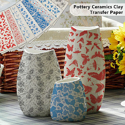 8 pz 8 stili di decalcomanie in carta ceramica&nbsp;DIY-OC0015-79