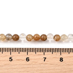 ウォーターメロンストーンガラスビーズ連売り  ラウンド  キャメル  4mm  穴：0.7mm  約96~100個/連  15.67~15.91インチ（39.8~40.4cm）&nbsp;G-L621-B03-4mm