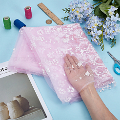 2м полиэстеровая сетчатая ткань со снежинками&nbsp;DIY-WH0622-388B