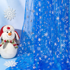 Нейлоновая ткань с узором снежинки DIY-WH0084-85B