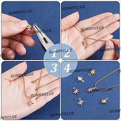100本5色チベット風アロイペンダント  スターのチャーム  ミックスカラー  14x11.5x4mm  穴：1.4mm  20個/カラー&nbsp;FIND-SC0023-23