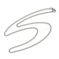 Anlaufgeschützte Damen-Halsketten aus 304er Edelstahl mit gedrehter Kette&nbsp;X-STAS-O037-58P