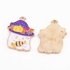 Pendentifs en émail en alliage doré&nbsp;X-ENAM-T018-23