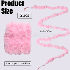 2 шт. боа из перьев индейки для танцев AJEW-GF0011-06