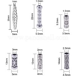 Сплавочные овальные бусины тибетского стиля &nbsp;TIBEB-NB0001-07