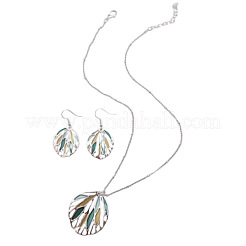 Комплекты из эмалевых серег и ожерелий с подвесками для женщин&nbsp;FS-WG968D4-02