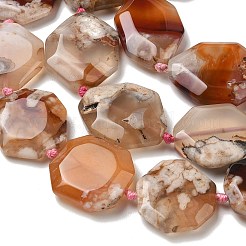 Granos de ágata de flor de cerezo natural hebras&nbsp;GG-CBAD7AB-04