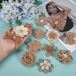 36 шт. 12 стиля льняных украшений ручной работы PATC-ME0001-12